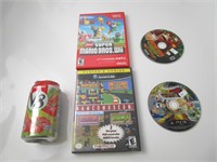 4 jeux pour consoles Wii, Gamecube et PS3