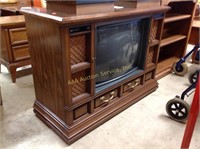 Console television. 32"h x 43.5"w x 18.75"d