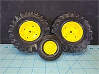 John Deere 5010 replica tractor tires set of 3