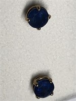 $800 10kt Gold Sapphire Earrings 24-JM27