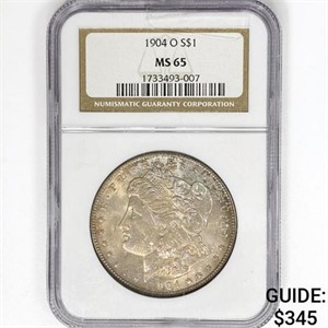 1904-O Morgan Silver Dollar NGC MS65