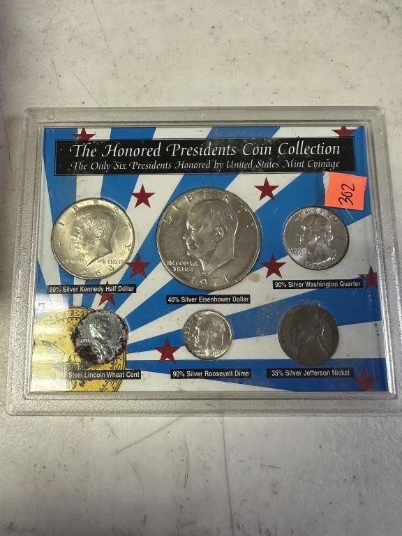 1964 JFK SILVER HALF DOLLAR & OTHER COINS