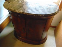 Heavy Marble Top Side Table