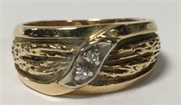 14k Gold And Diamond Band / Ring