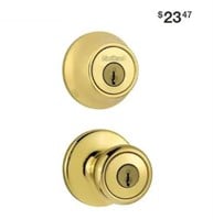 Kwikset 96900-253 Polished Brass Tylo Entry Lock