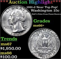 ***Auction Highlight*** 1991-d Washington Quarter