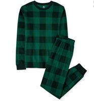 Unisex Thermal Buffalo Plaid Cotton Pajamas-L