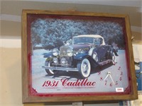 1931 Cadillac Wall Clock, Battery
