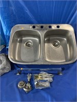 Used double stainless steel kitchen sink