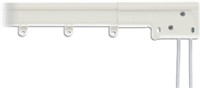 Heavy Duty Curtain Rod 66-120 Inch, White (Left)