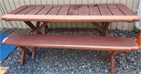 Red Picnic Table Set