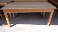 WOODEN TABLE 30"W X 60"L X 29"H