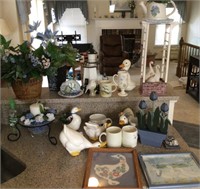 Collection of geese and home decor