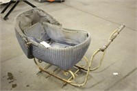 Vintage Baby Carriage, Approx 45"x24"x32"