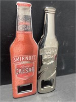 Pair of Smirnoff Vodka Bottle Openers. 6” tall.