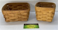 2 Smaller Square Longaberger baskets