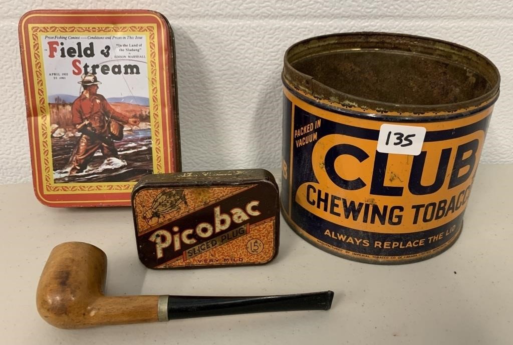 Tobacco Tins & Pipe