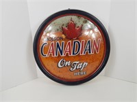Molson Canadian "On Tap Here" Sign (23" Diameter)