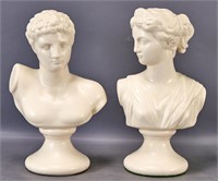 Pair of Ceramic 'Classical' Busts