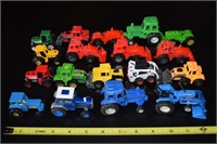Diecast Tractors Construction Equip Toy Lot