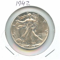 1942 Walking Liberty Silver Half Dollar
