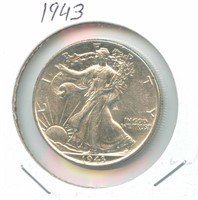 1943 Walking Liberty Silver Half Dollar