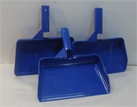 Three Blue Dust Pans
