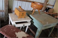 PRIMITIVE WOODEN TABLES & BOOTJACK