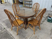 Clawfoot oak dining table 36x29