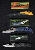 3 pcs. NIB Tac-Assault Folding Pocket Knives