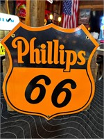 1ft x 1ft Porcelain Phillips 66 Sign