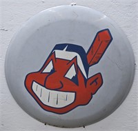 (Z) Cleveland Indians Metal Wall Decor 28".  See