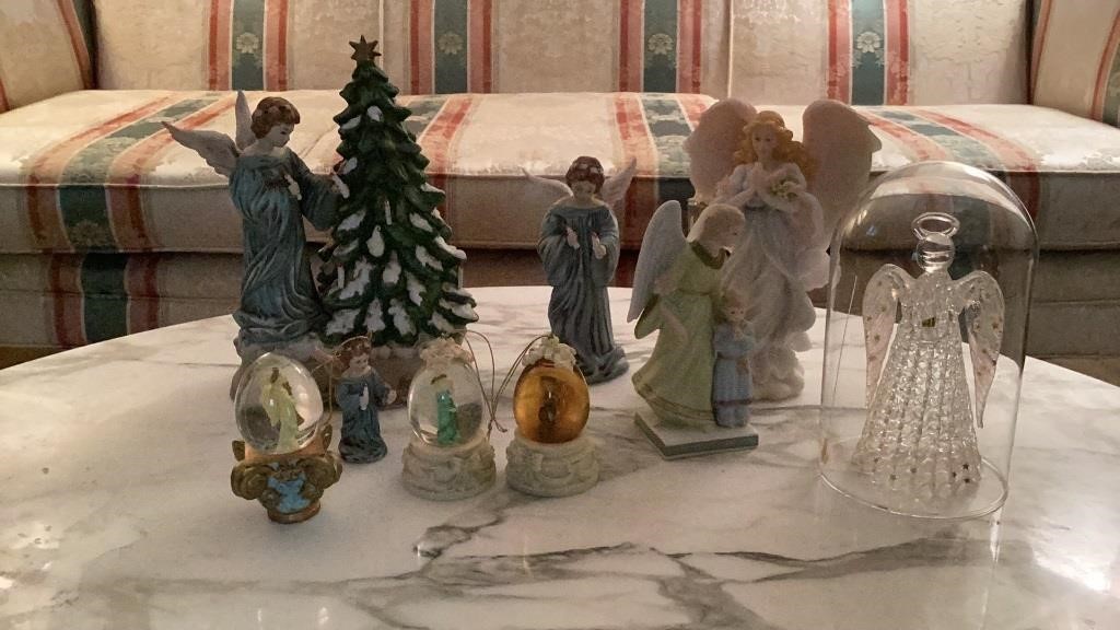 Angel Figurines and Snowglobes