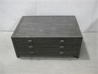 30"x 44"x 18.5" Rolling Coffee Table W/Drawers