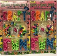 LOT OF 2 Alphabet & Number Beads Kits