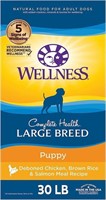 Wellness Large Breed Puppy Food, 30 lb