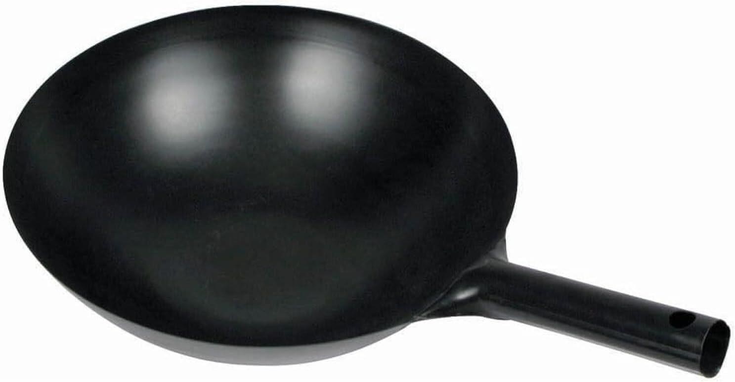 Winco 14-Inch Chinese Wok with Handle, Black