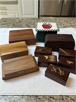 Wood boxes.