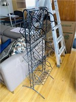metal stand with baskets
