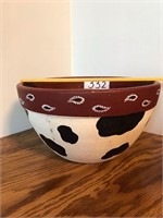 Cow Print Ceramic Bowl
