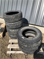 Six tires, four P235/50R18 in good shape & two