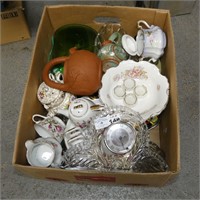 Large Lot of Assorted Glass & Porcelain Dishes