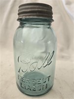 Vintage green ball mason jar