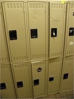 6 Tan Metal Lockers