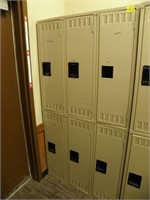 6 Tan Metal Lockers