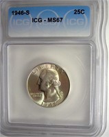 1946-S Quarter ICG MS67 LISTS $275