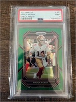 2022 Prizm Green Brock Purdy PSA 9