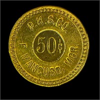 50¢ P.K.S. Co. F. Mancuso, Mgr Maverick Token