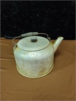 Old aluminum tea kettle
