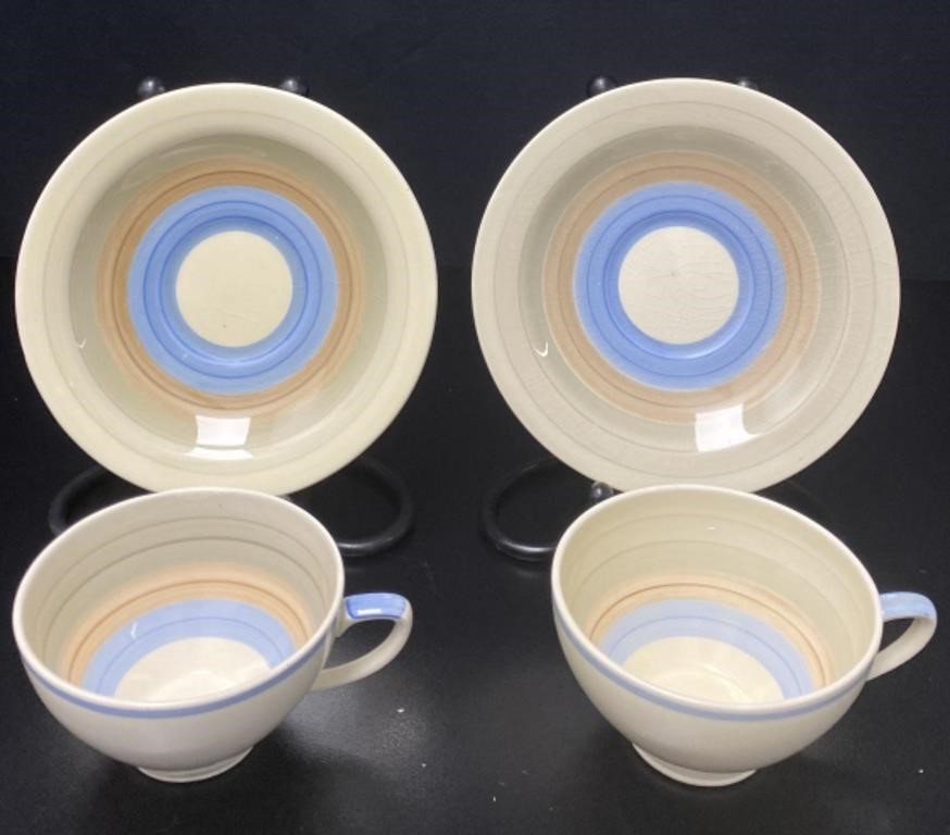 2 Susie Cooper Teacups & Saucers